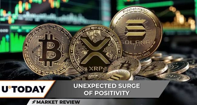 比特币金叉护航，XRP蓄势待发！Solana双顶初现，爆发在即？