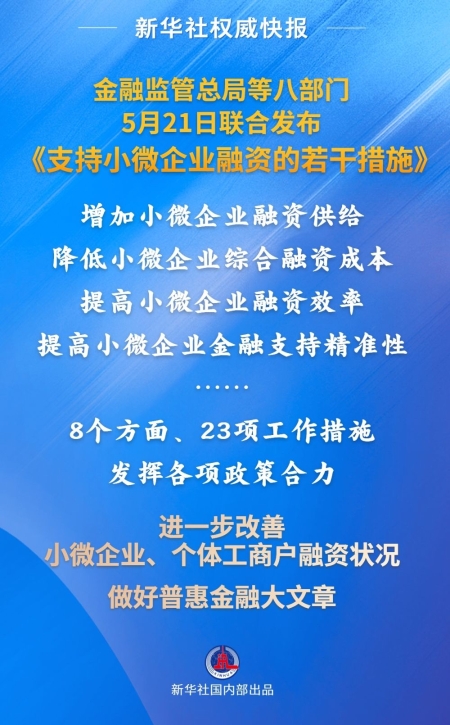 新华社权威快报｜支持小微企业融资&#32;八部门联合发文