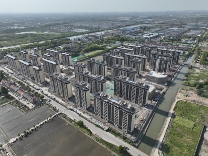 上海松江石湖荡动迁安置房一期工程完成主体结构及外部装修施工