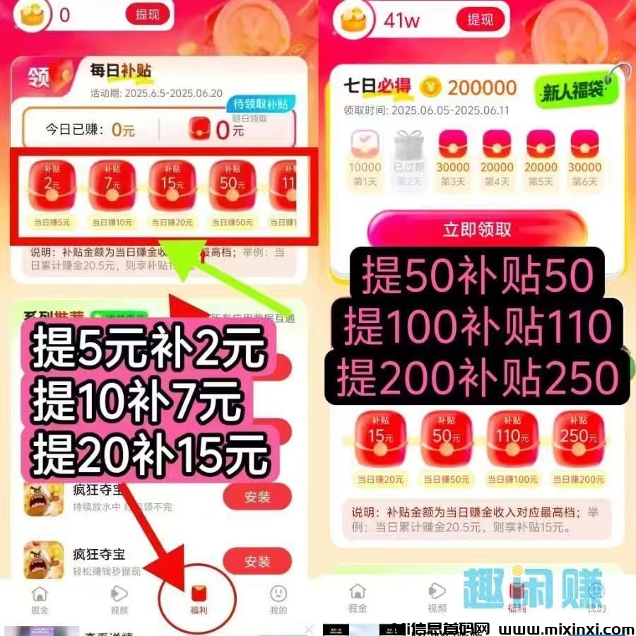 疯狂夺宝真正大放水的平台，每天补贴最高250米