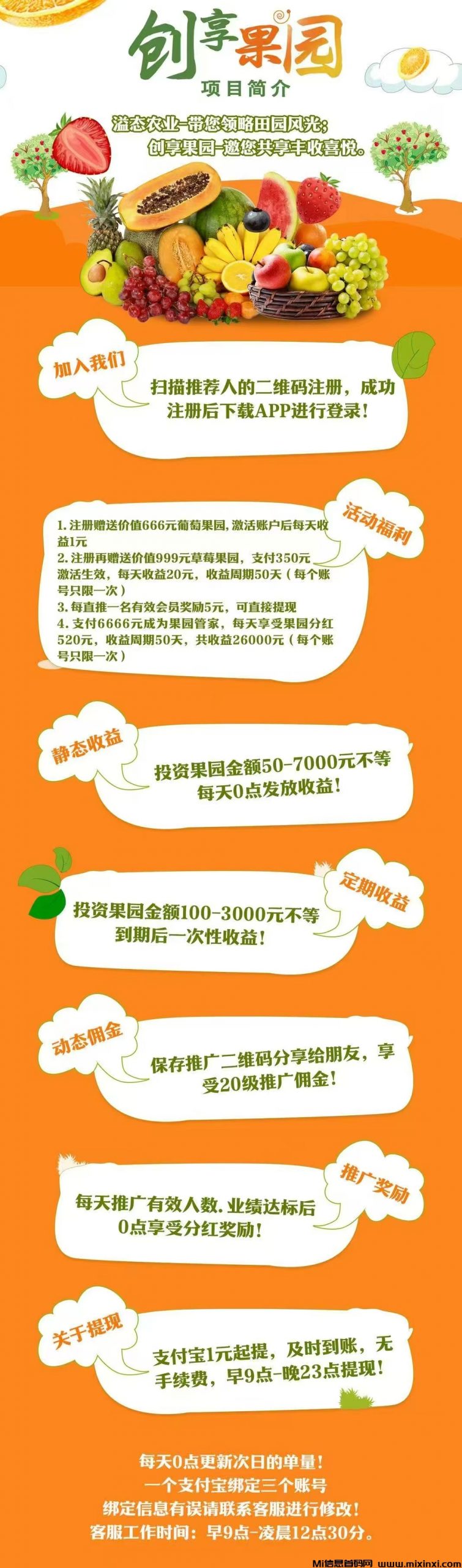 创享果园首码:手机模拟种植作物，无需投入人工成本