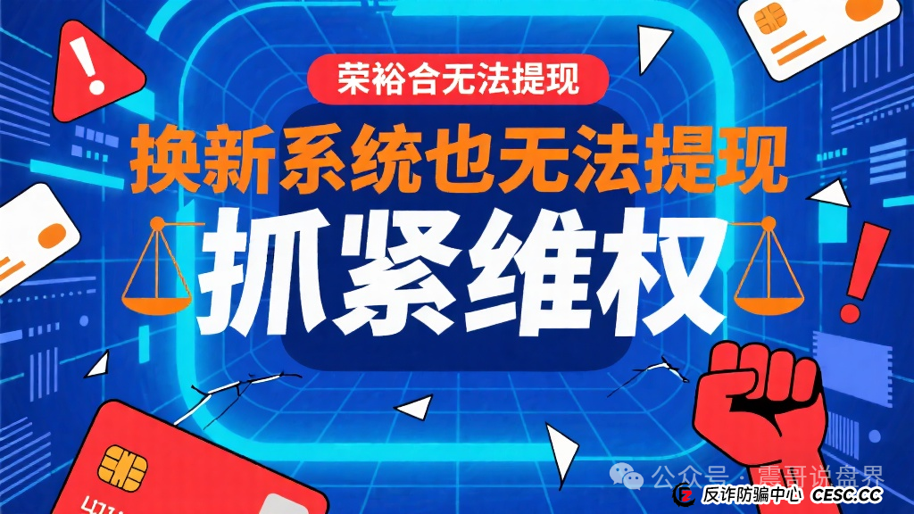 荣裕合今天最新消息：荣裕合无法提现，换新系统也无法提现，抓紧维权