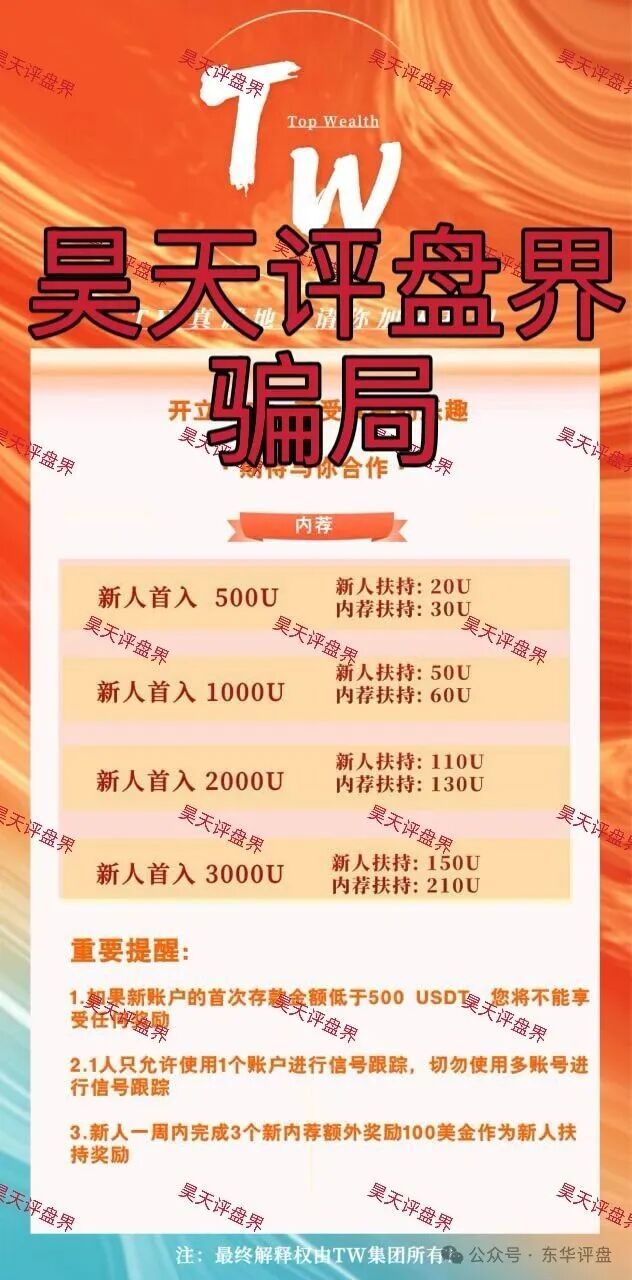 TW交易所合约跟单类资金盘骗局，刚开盘1个月就单割了，说好的大格局呢？盘圈严打开始！